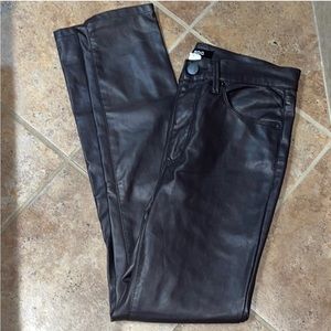 Dark brown BDG faux leather pants size 27